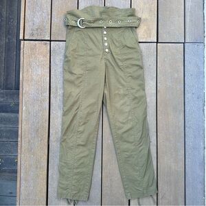 MARISSA WEBB | high-waisted cotton olive green pants